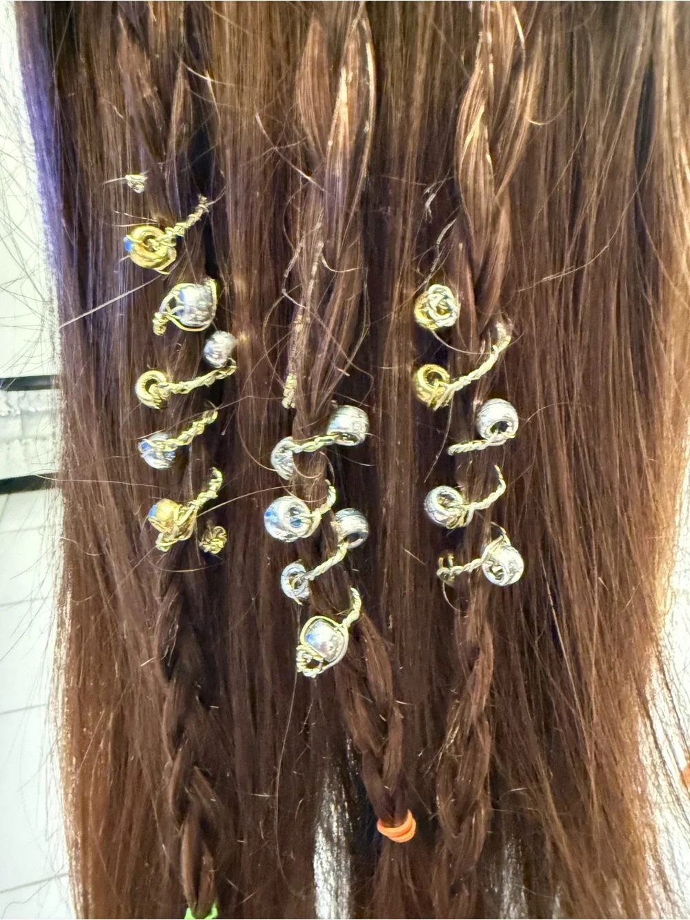 Gold and Silver Hair Coil Charms for Women